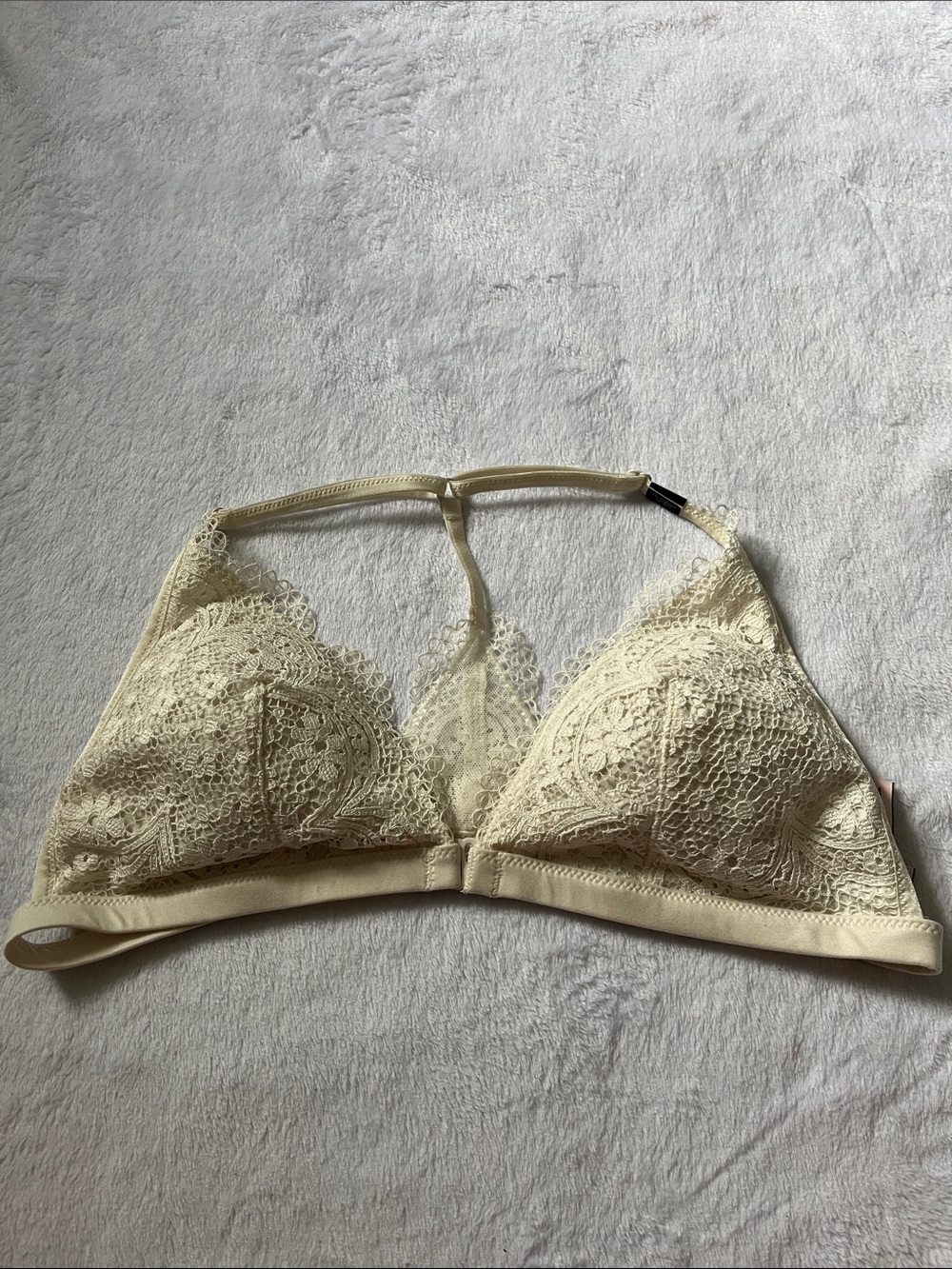 Victoria's Secret Lace Triangle Bralette in Cream